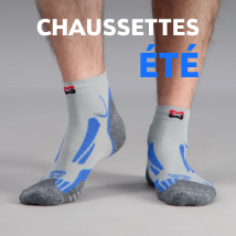 Chaussettes de travail ETE grise/bleue