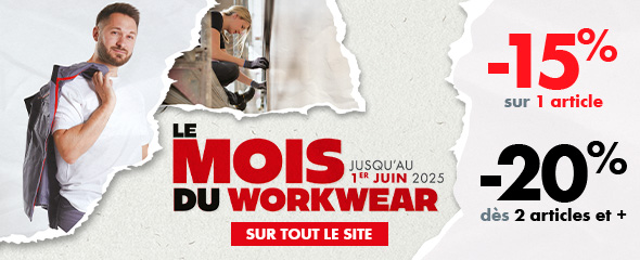 Mois du Workwear sur tout le site
