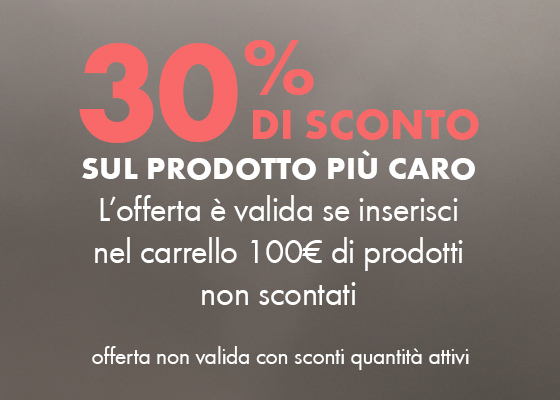 30% sul prodotto più caro