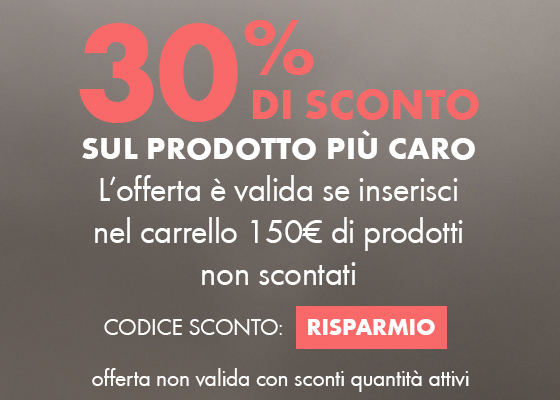 30% sul prodotto più caro