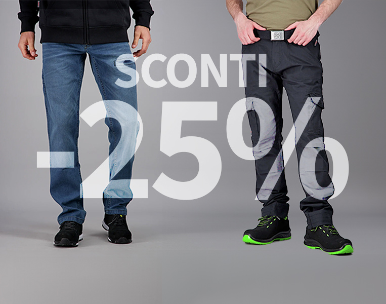 Jeans e pantaloni da lavoro in offerta al -25%
