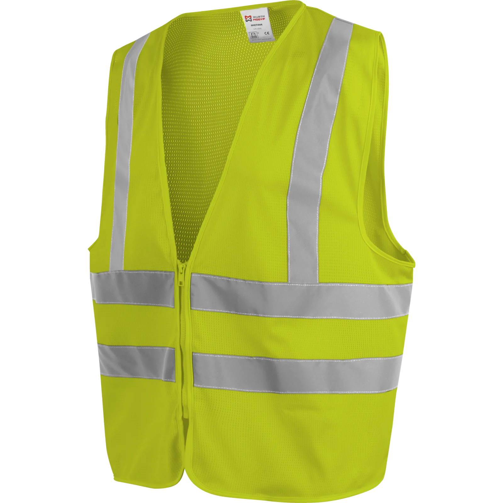 Gilet De Sécurité Haute Visibilité Jaune Avec Fermeture Éclair - Homme Et Femme - Réfléchissant