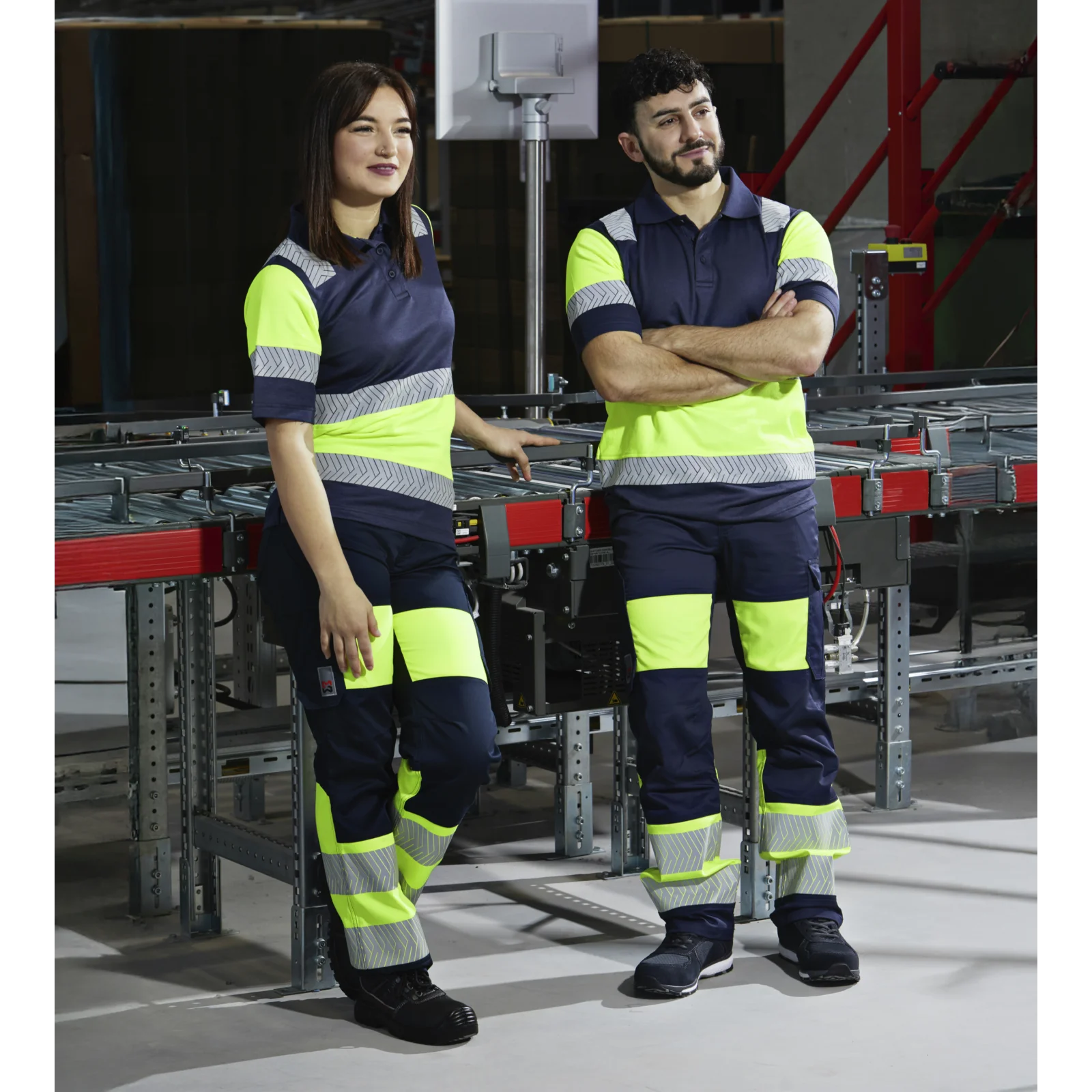 Velilla 156 - Pantalon Haute Visibilite (taille XL) Couleur Bleu Foncé Et Jaune Fluor