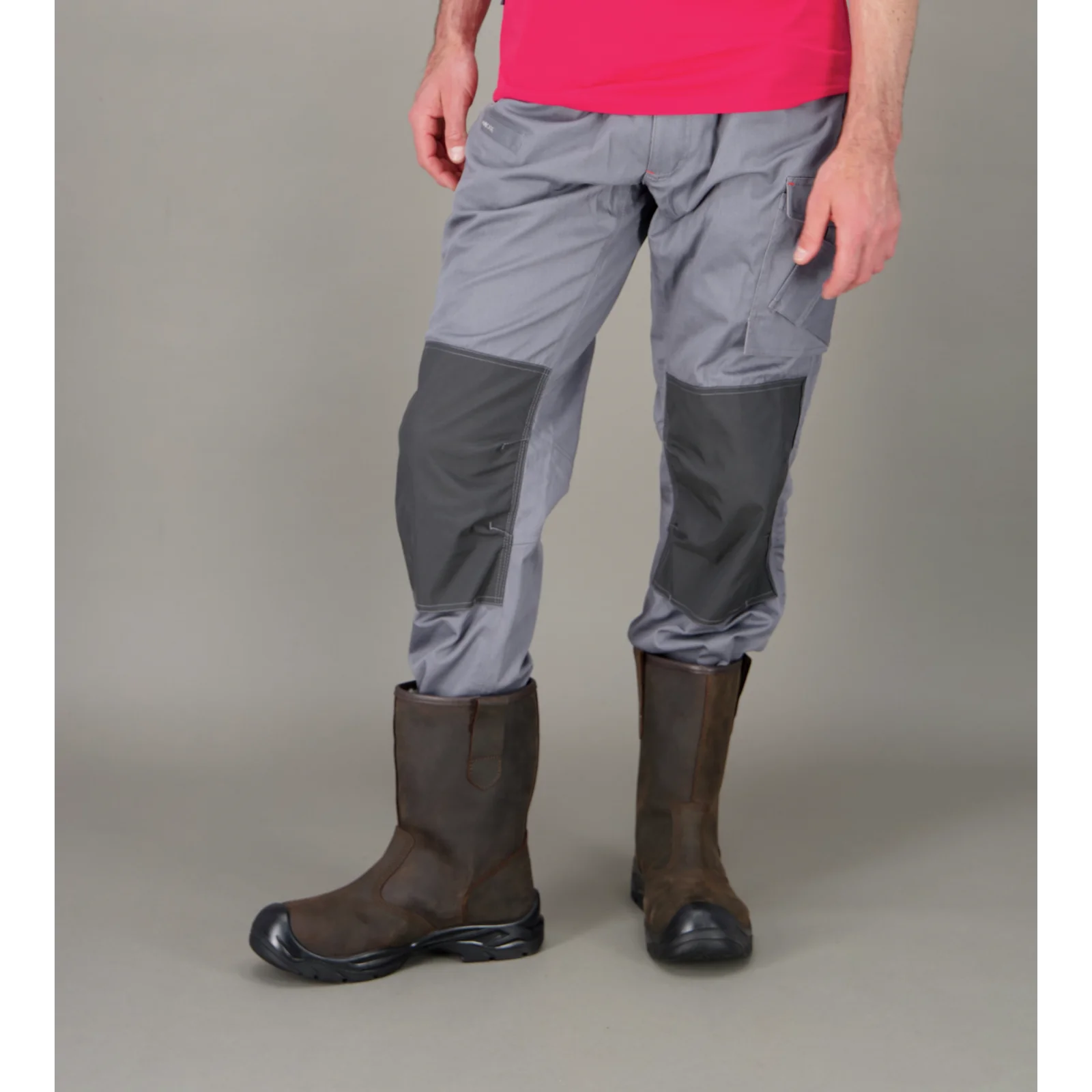 Botte Forestière Potthoff NoRisk Taille 44 – Noir/orange, Cuir Bovin, S3 SRC