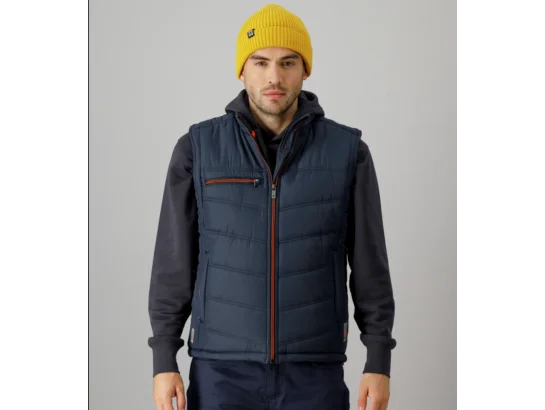 Ea7 Emporio Armani Gilet Matelassé à Logo Imprimé Bleu DZ